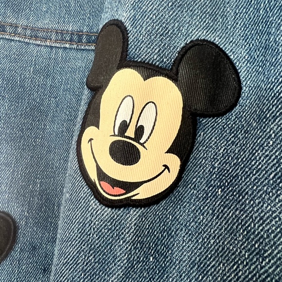 Disney Mickey Mouse Jean Jacket Unisex Size 3XL Blue Denim Button Up - Picture 4 of 6
